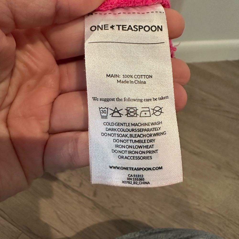 Rare Free People x One Teaspoon Pink Acid Speed Hoodie - Picture 6 of 8